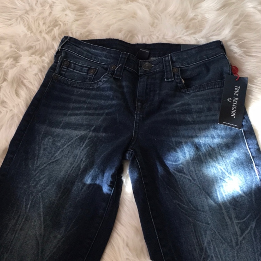 BRAND NEW WITH TAGS BOYS TRUE RELIGION DARK WASH SHORTS